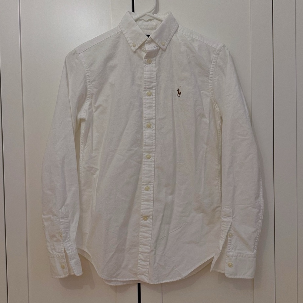 NWOT Ralph Lauren Classic Fit Cotton Oxford Shirt - Size 0 - White